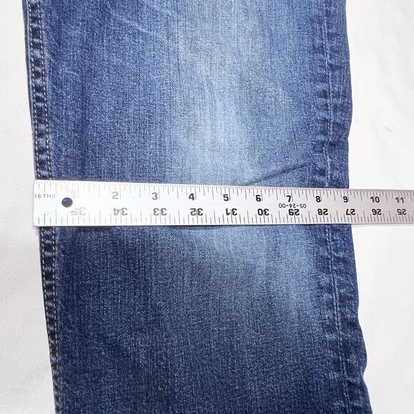 Levis 514 Jeans Men 36x30 Dark Blue Denim Wash Loose Straight Mid Rise Used - Picture 11 of 11
